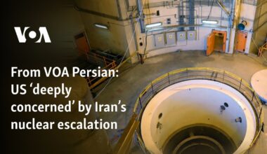 US 'deeply concerned' by Iran’s nuclear escalation