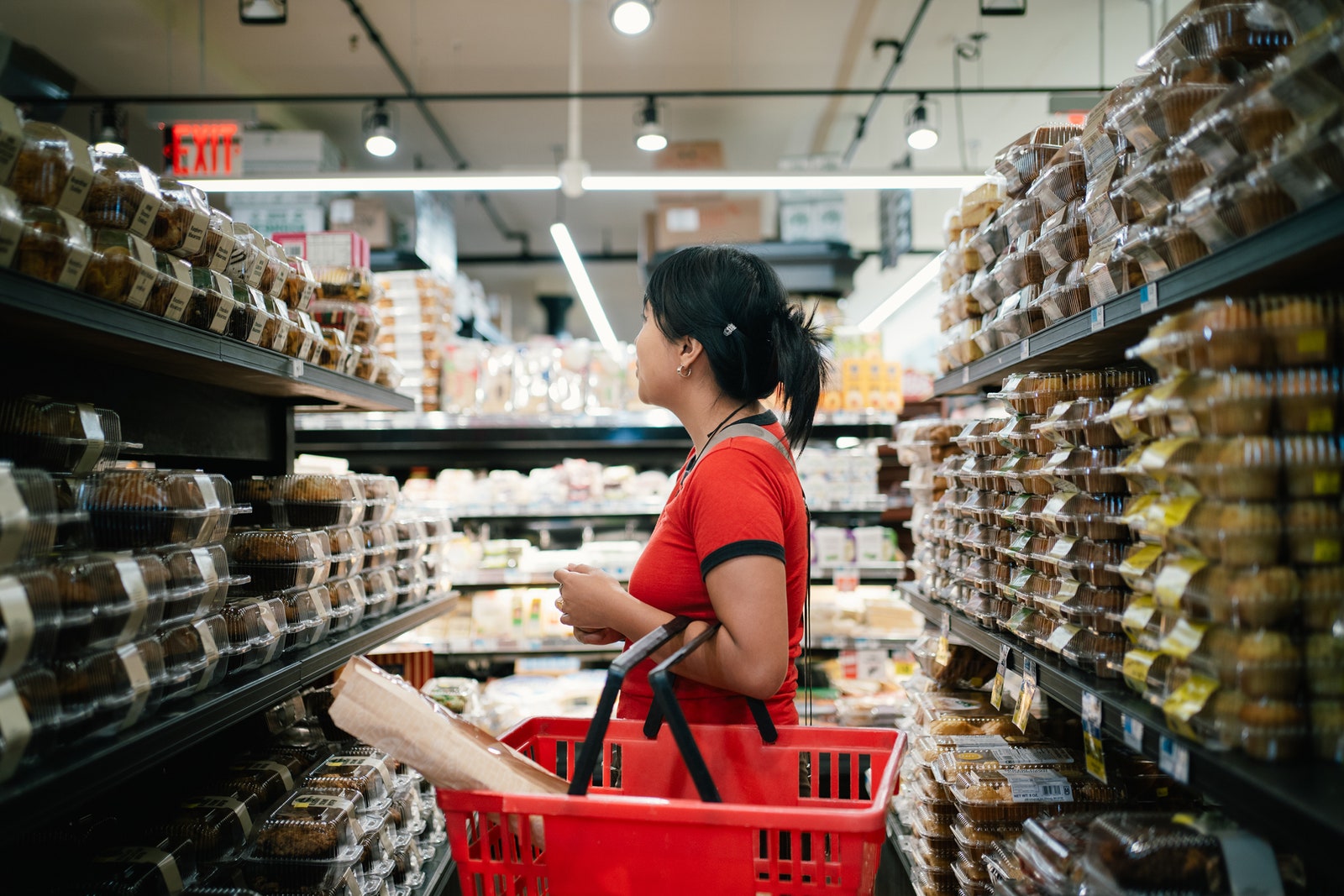 A person shopping for groceries in Brooklyn NY on September 15 2023.