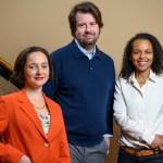 A group portrait of Susana V. Temkin, Rodrigo Moura, and María Elena Ortiz.