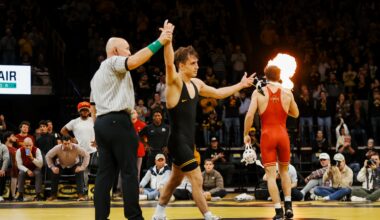 No. 2 Iowa beats No. 12 Iowa State 21-15 in 2024 Cy-Hawk dual