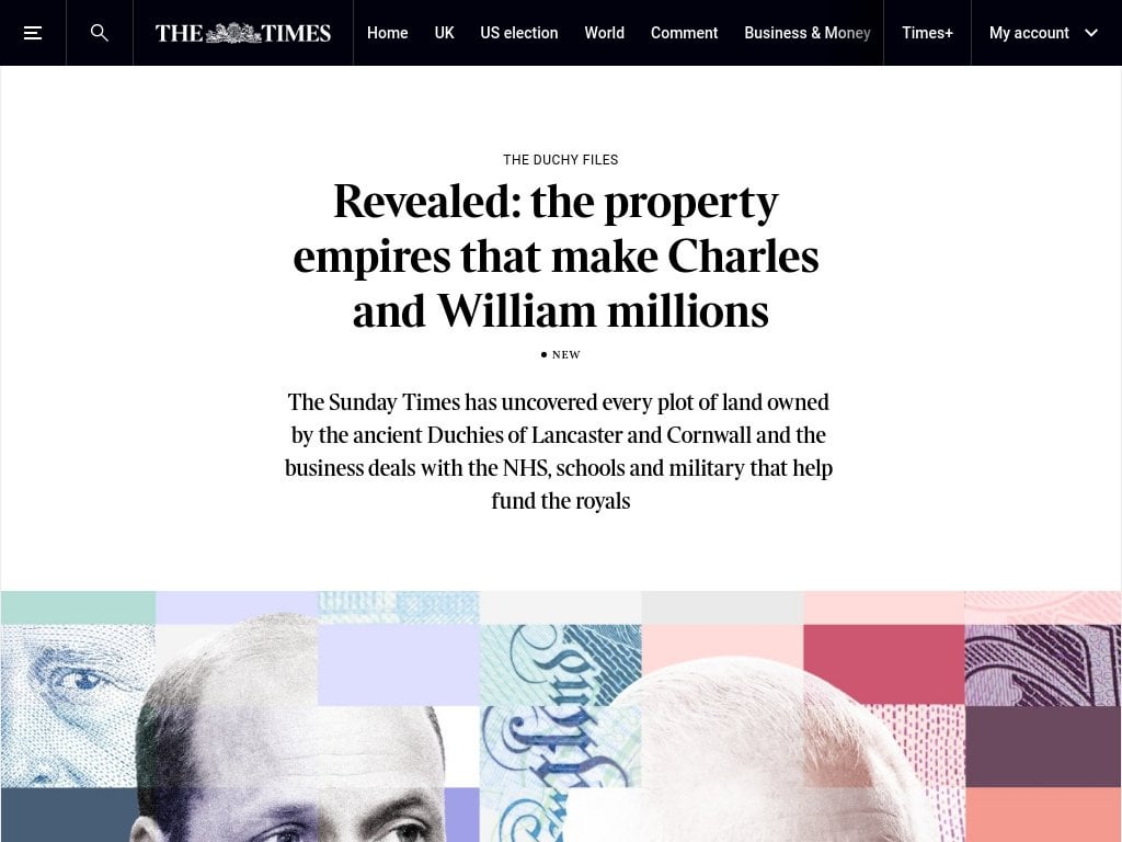 Revealed: the property empires that make Charles and William millions