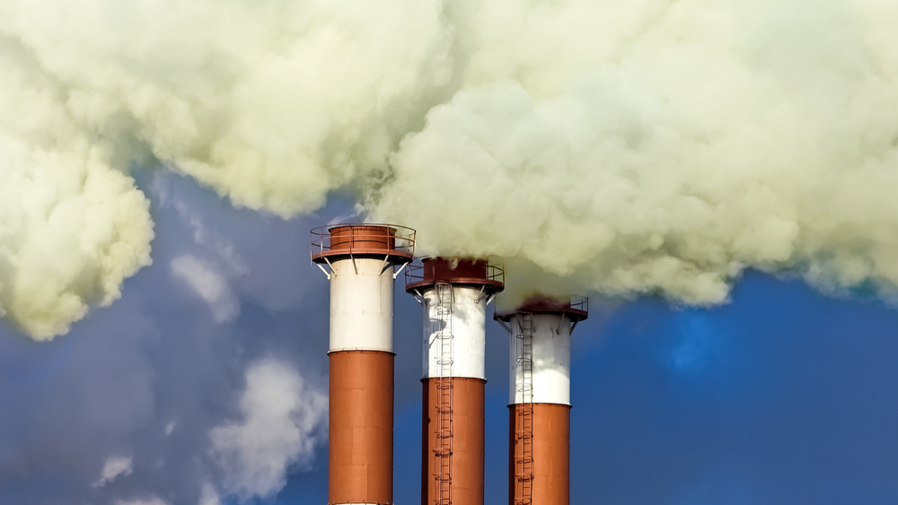 industrial chimneys putting out smoke.