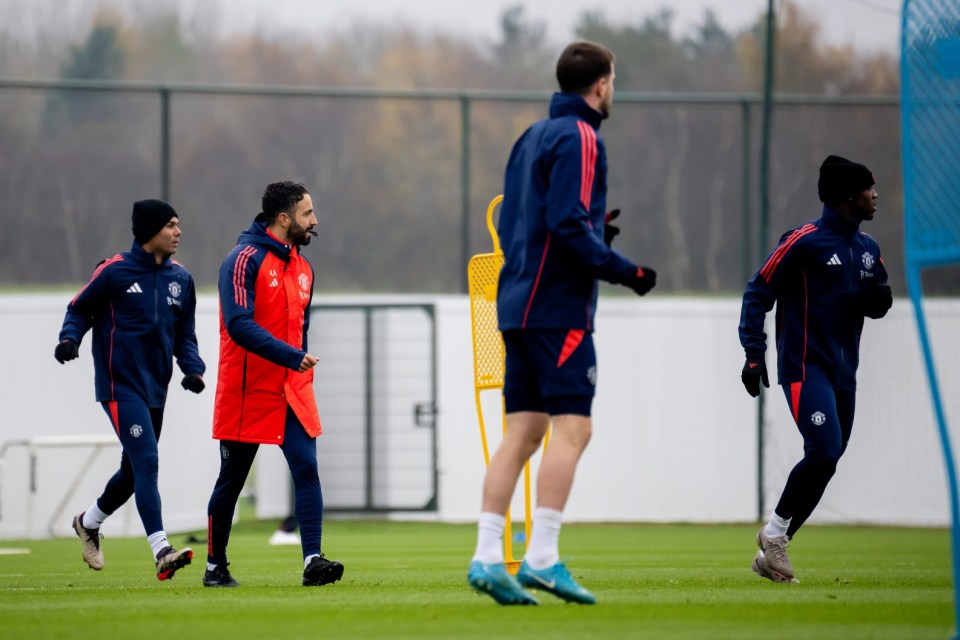 Amorim began working with United stars this week