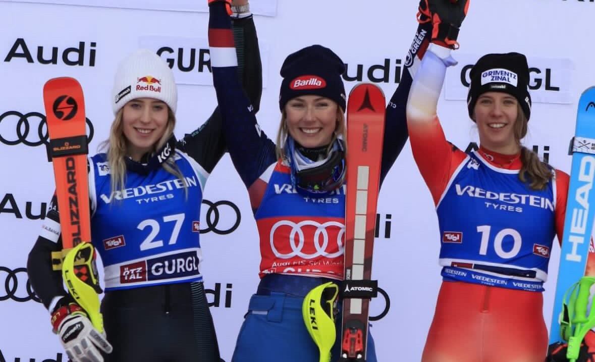 Mikaela Shiffrin Claims 99th World Cup Victory at Gurgl, Austria, While Lara Colturi & Camille Rast Claim Career First Individual Podiums