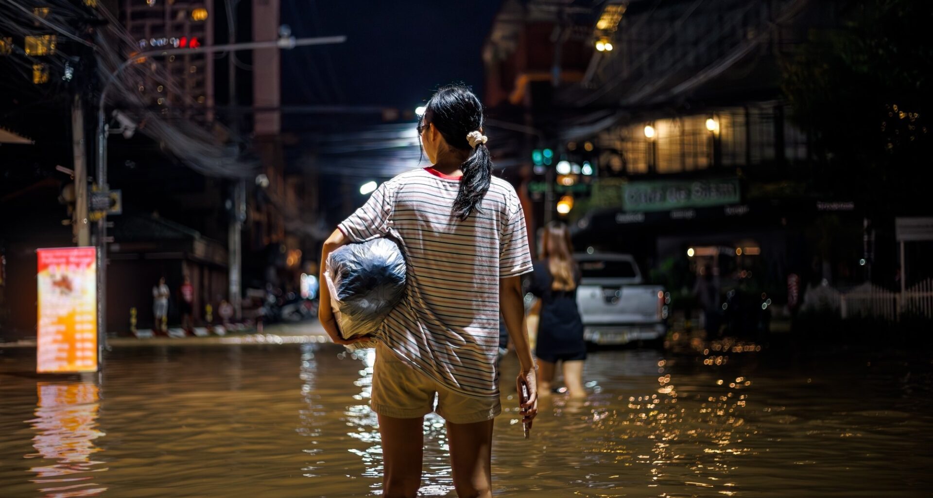 Special Report: Share on Climate Change, Floods, and Human Health. Image Credit: nutt / Shutterstock