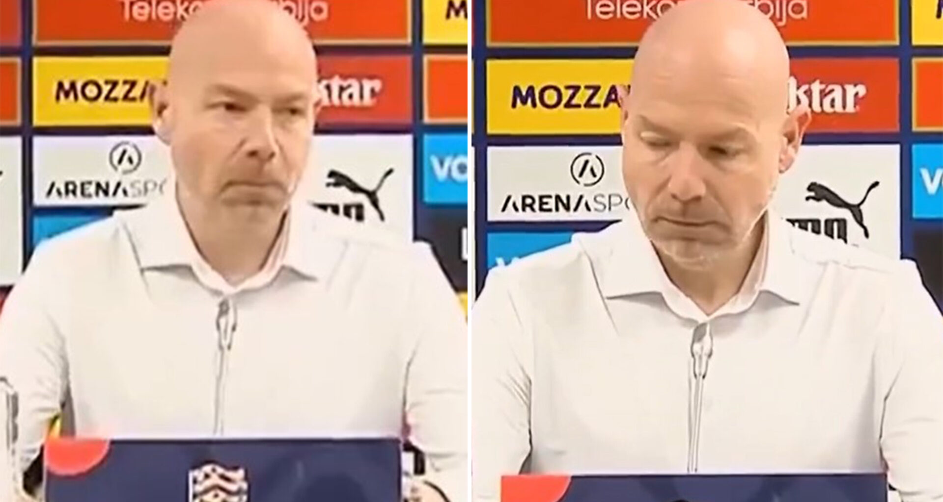 Denmark coach walks out of awkward press conference after just 20 SECONDS