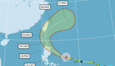 Typhoon Usagi expected to brush past Taiwan