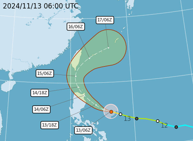 Typhoon Usagi expected to brush past Taiwan