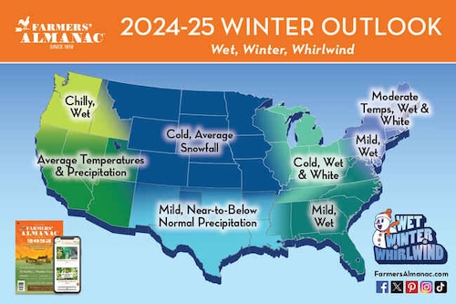 The Farmers' Almanac winter predictions 2024-2025
