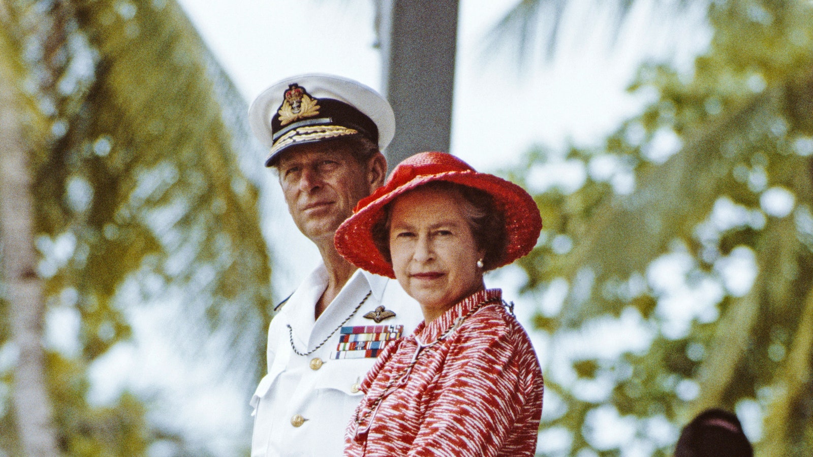 Image may contain: Clothing, Apparel, Hat, Human, Person, Prince Philip, Duke of Edinburgh, Elizabeth II, and Home Decor