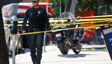 Officer and suspected gunman hit in San Diego shootout