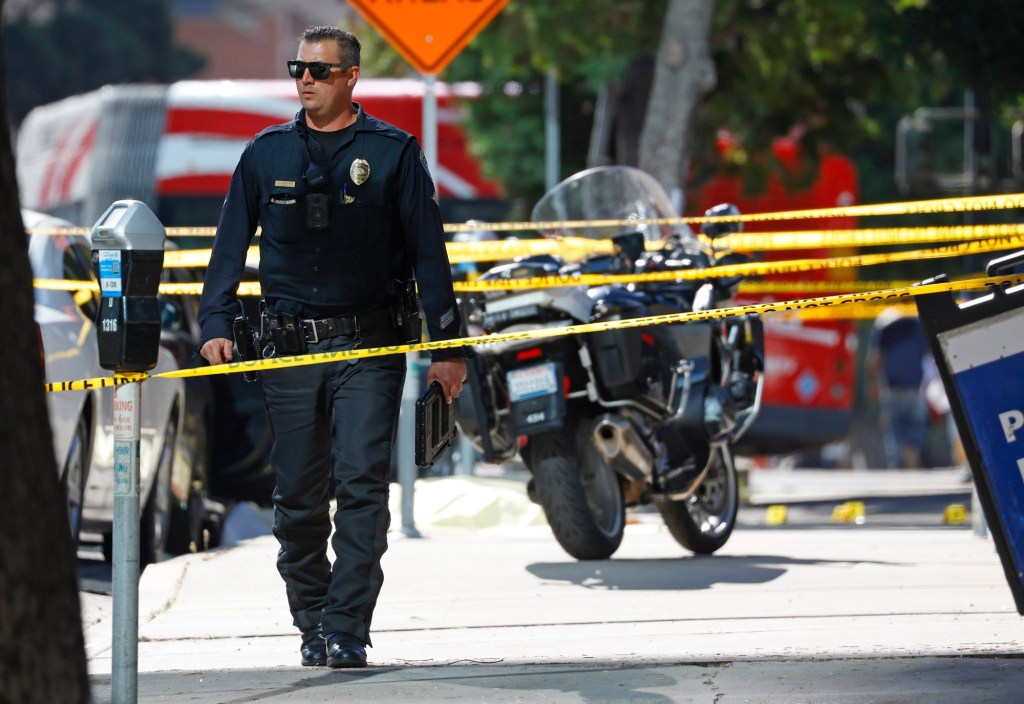 Officer and suspected gunman hit in San Diego shootout