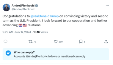 Andrej Plenković donald trump