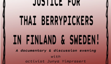 Event: Justice for Thai berry pickers in Finland and Sweden