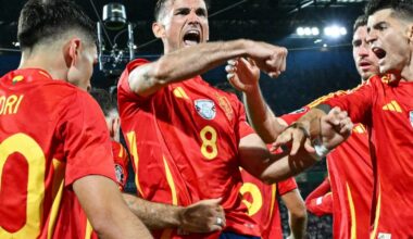 Spain beat Denmark to secure Nations League group top spot