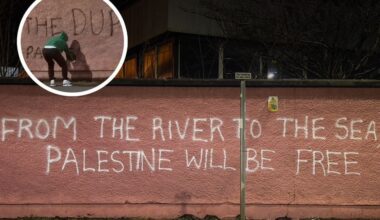 Fresh pro-Palestine graffiti appears overnight at Belfast hospital