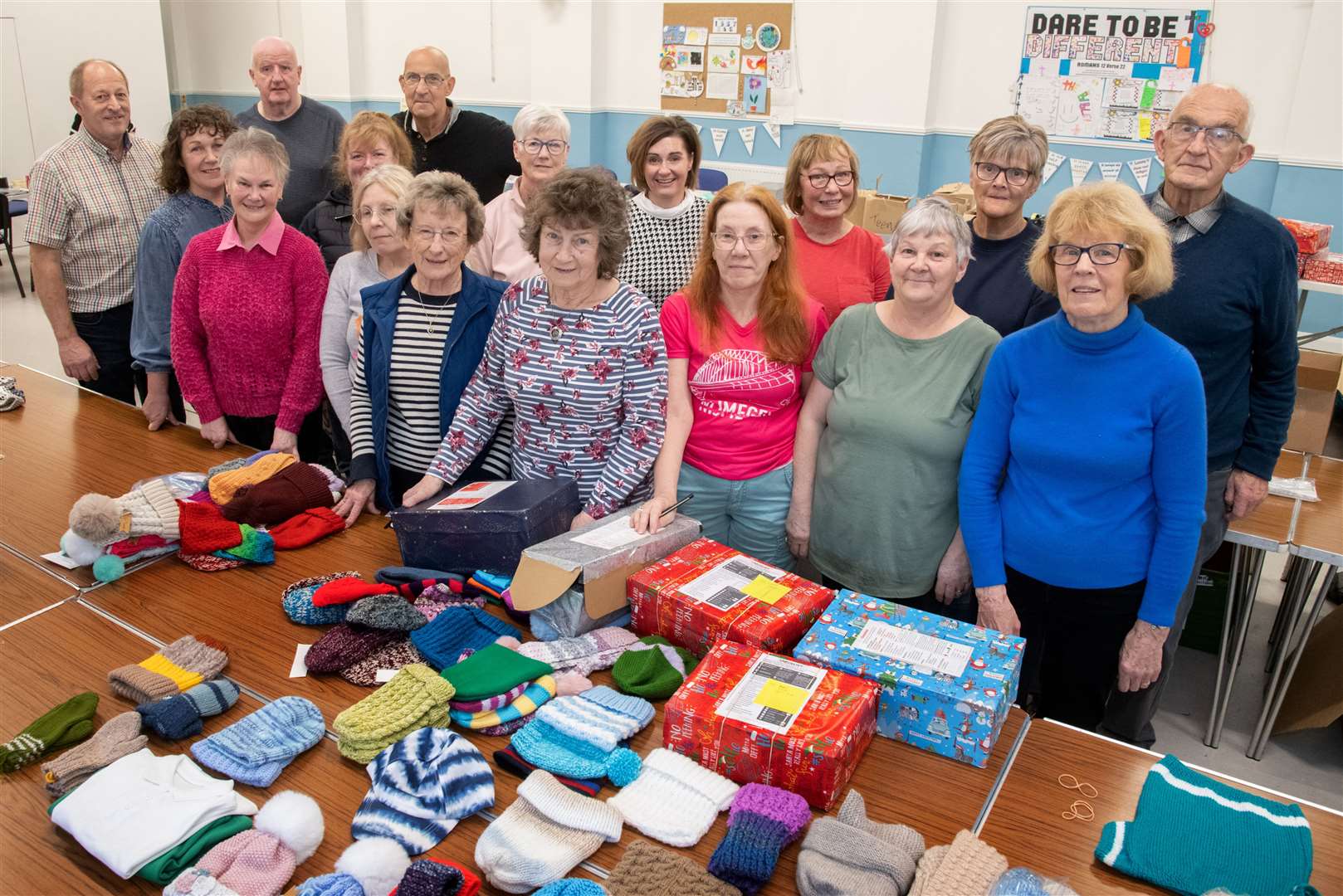 The volunteer Buckie Blythswood team have sent almost 2400 Christmas shoeboxes to Moldova. Picture: Daniel Forsyth