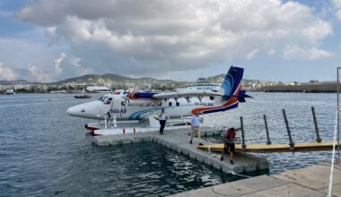 Klaus Dieter Martin desciende del hidroavión el pasado miércoles en Ibiza.