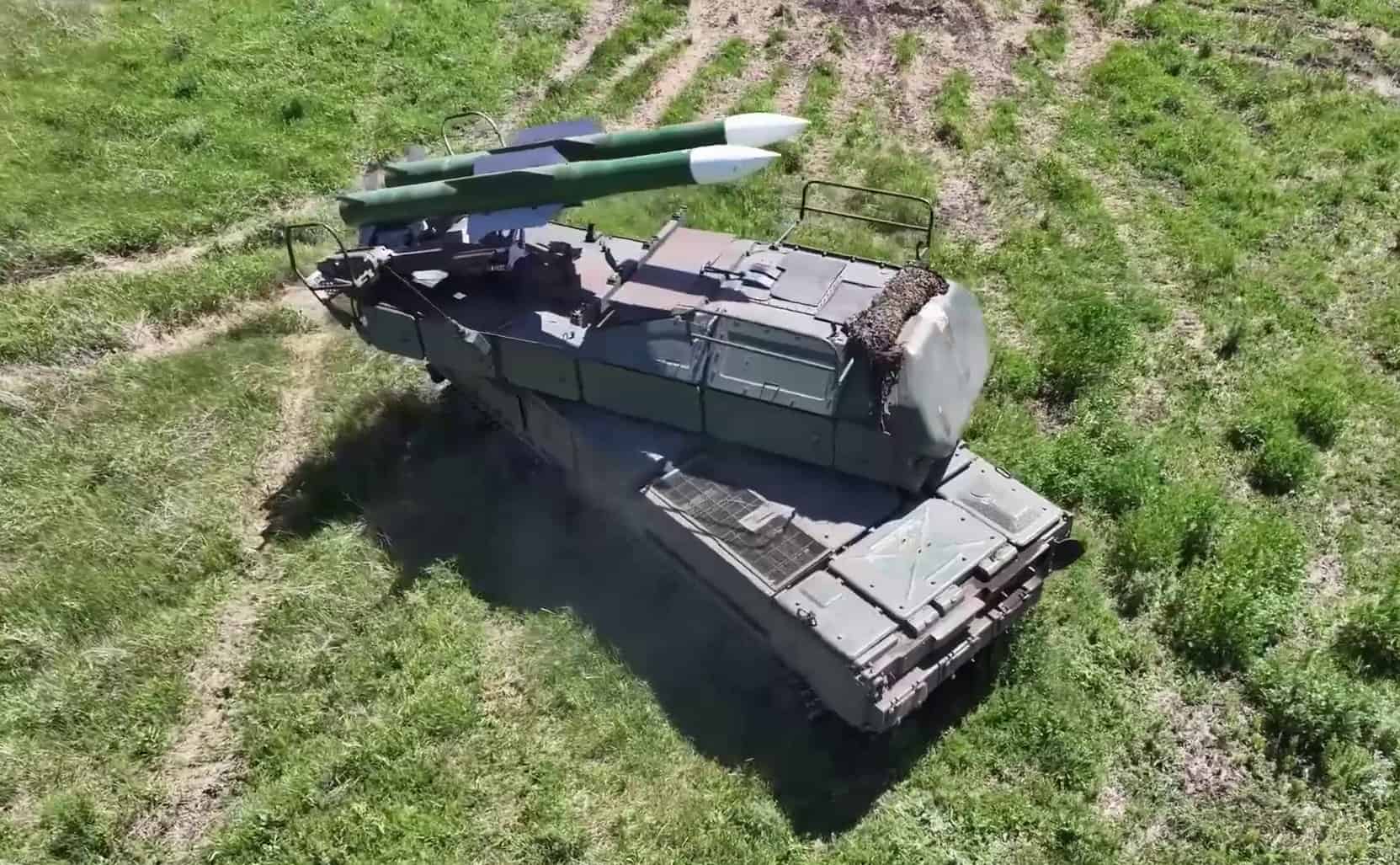 9A317 launcher of the Russian Buk-M2 system, summer 2024. Photo credits: Russian Ministry of Defense