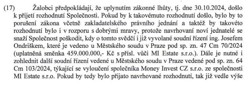Tak Ponomarenko zřejmě dofliploval. Byl odvolán z funkce jednatele jeho společnosti MI Estate a společníci, co to celé financovali, teď vůči té společnosti uplatňují půlmiliardovou směnku.