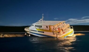 Ferry with 70 Passengers Sinks After Hitting Rocks Near Croatia's Premuda Island