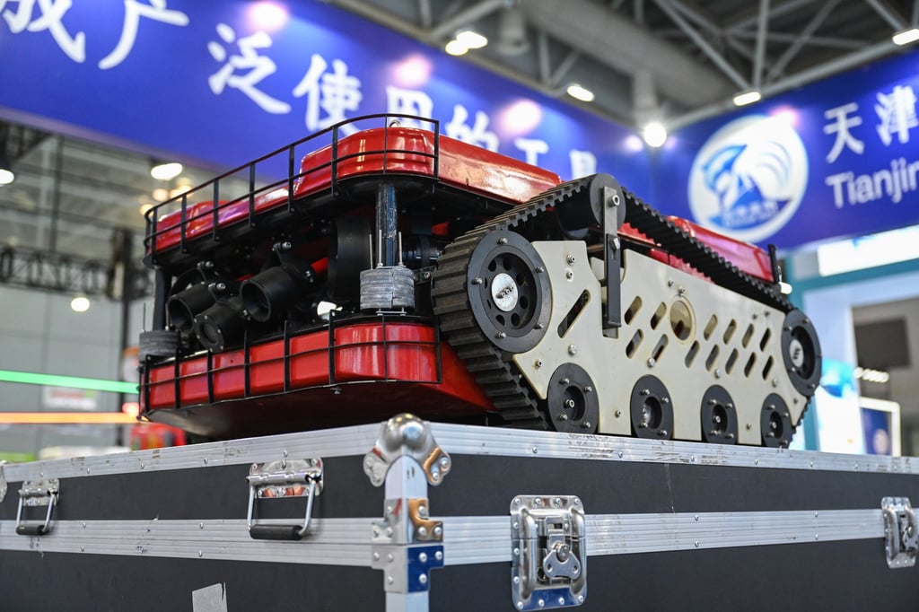 A cleaning robot exhibited at the World Maritime Equipment Conference in Fuzhou, southeast China’s Fujian province, November 15, 2024. Photo: Xinhua A cleaning robot exhibited at the World Maritime Equipment Conference in Fuzhou, southeast China’s Fujian province, November 15, 2024. Photo: Xinhua