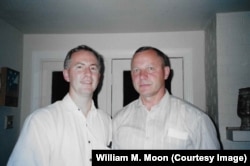 William M. Moon (left) poses with Russian General Major Vladimir Frolov, who was in charge of the security of Russia’s nuclear weapons.