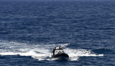 Search continues in Greece for child missing after migrant boat ran aground