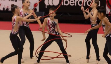 Zaragoza vibra con las mejores gimnastas de rítmica de España