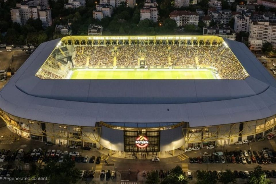 The Hristo Botev Stadium in Plovdiv, Bulgaria