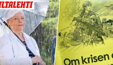 Suomi ottaa esiin sateenvarjon, Ruotsi rynnäkkökiväärin