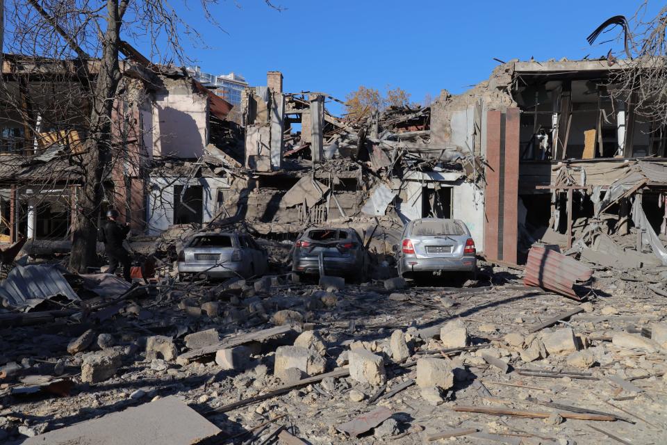 At least 10 people were injured in the missile strike on Odesa (Oleksandr Gimanov/AFP via Getty Images)