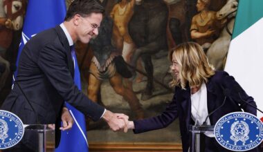 Le chef de l'OTAN rencontre Giorgia Meloni à Rome