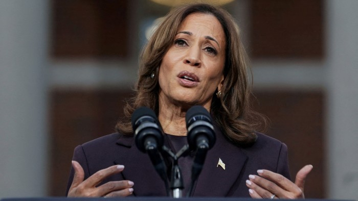 Kamala Harris speaks at a campaign rally