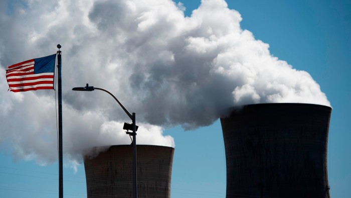 Steam rises out of a nuclear plant