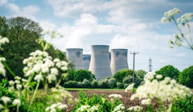 View of power plant at Drax power station