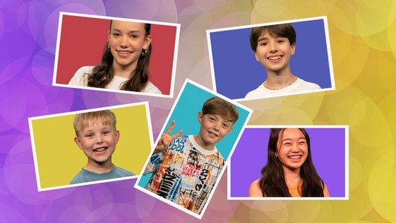 Greta, Julius, Bjarne, Franz und Bellamore wollen für Deutschland zum Junior ESC 2024. © NDR Foto: Aaron Moser