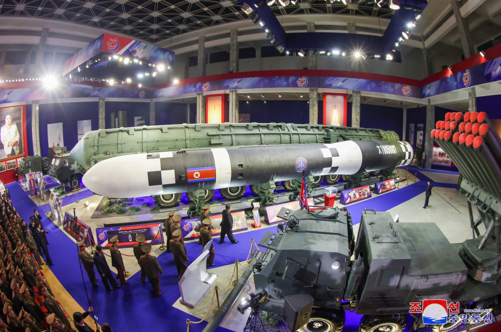 Kim Jong Un shows off North Korea's new drones, largest ICBMs at weapons expo