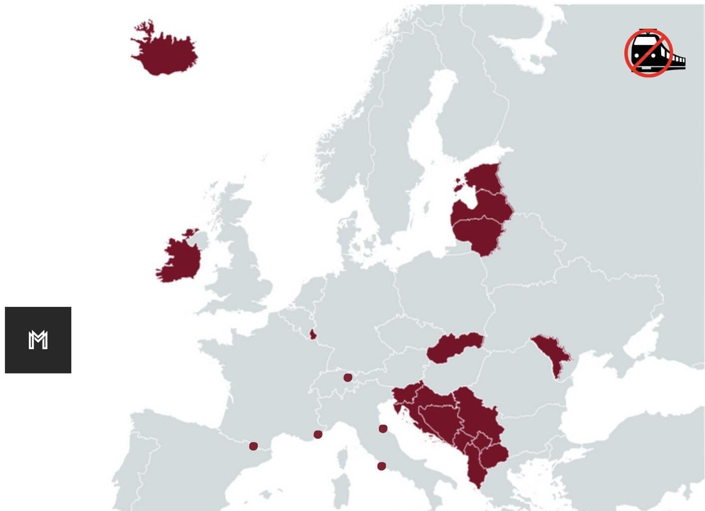 Countries without a Metro system in Europe -> v BA existoval projekt (a tusim aj vystavba zacala v 1988).