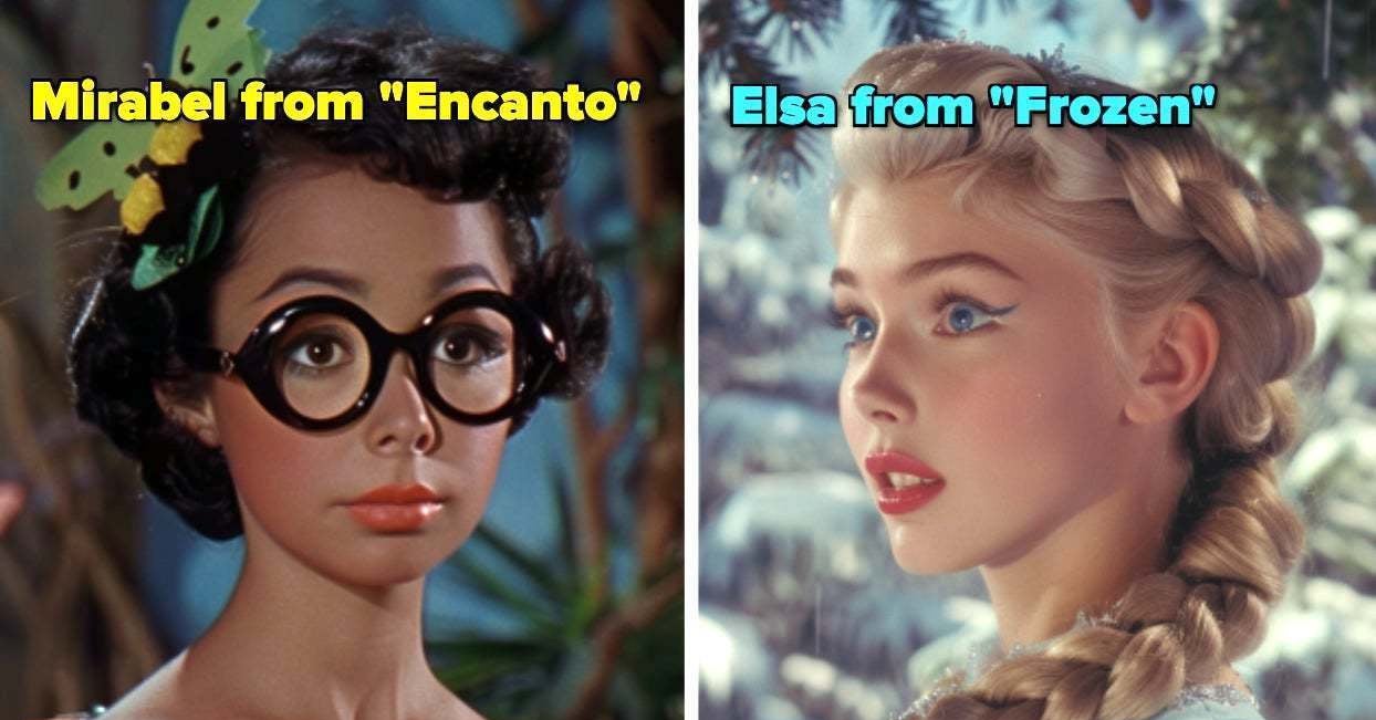 What AI Thinks Disney Movies Would Look Like In The 1950s