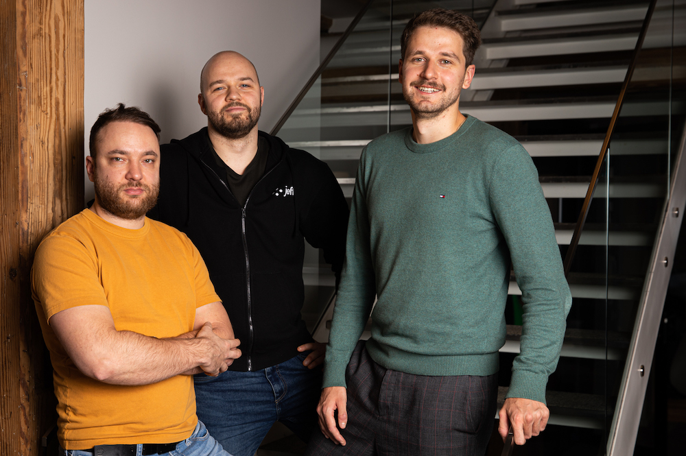 &quot;Jeff&quot; founders Sandris Artemjevs, Toms Niparts and Reinis Tenis