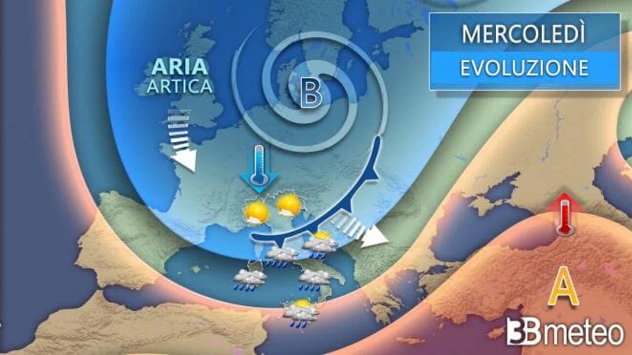 La burrasca "artica" sull'Italia: