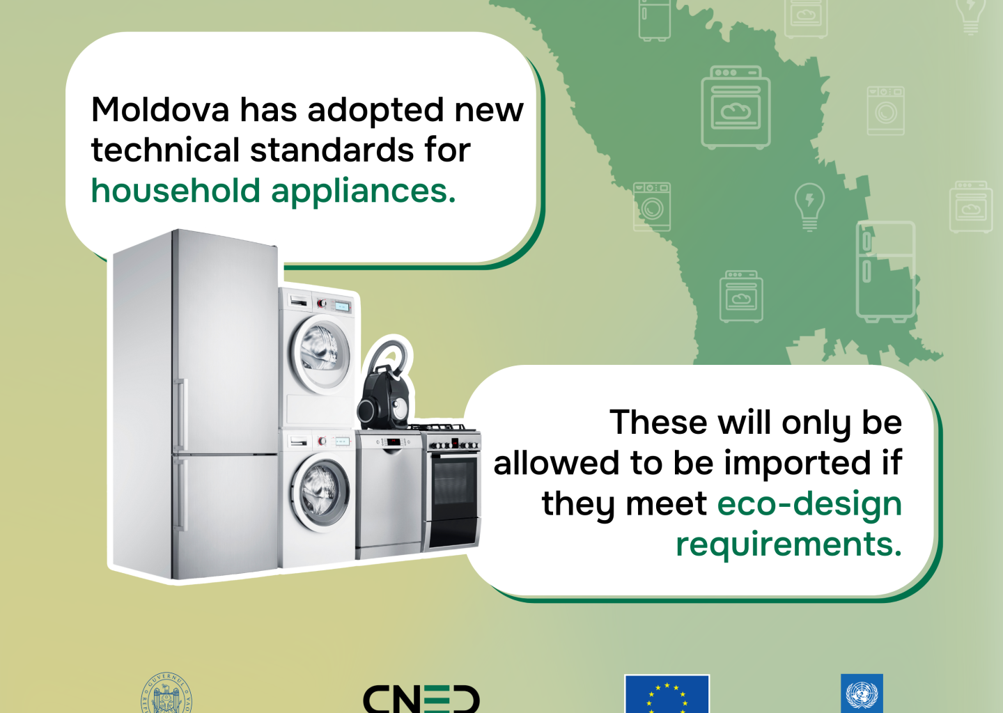 Domestic appliances sold in Moldova will have to comply with new technical standards transposing EU regulations in this field