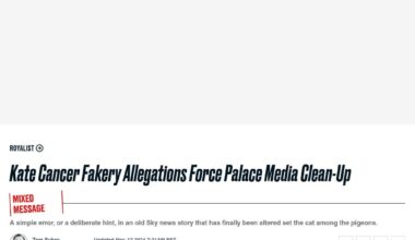 Kate Cancer Fakery Allegations Force Palace Media Clean-Up