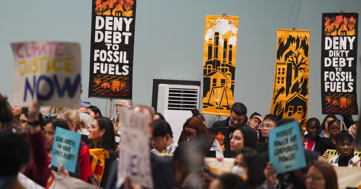 Protesters gather at U.N. climate talks as progress on deal slows