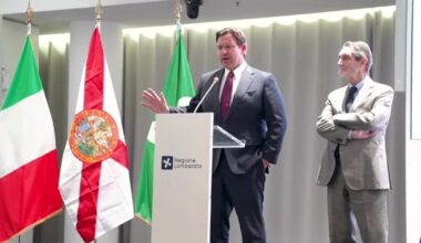 What was Gov. Ron DeSantis doing in Italy?  