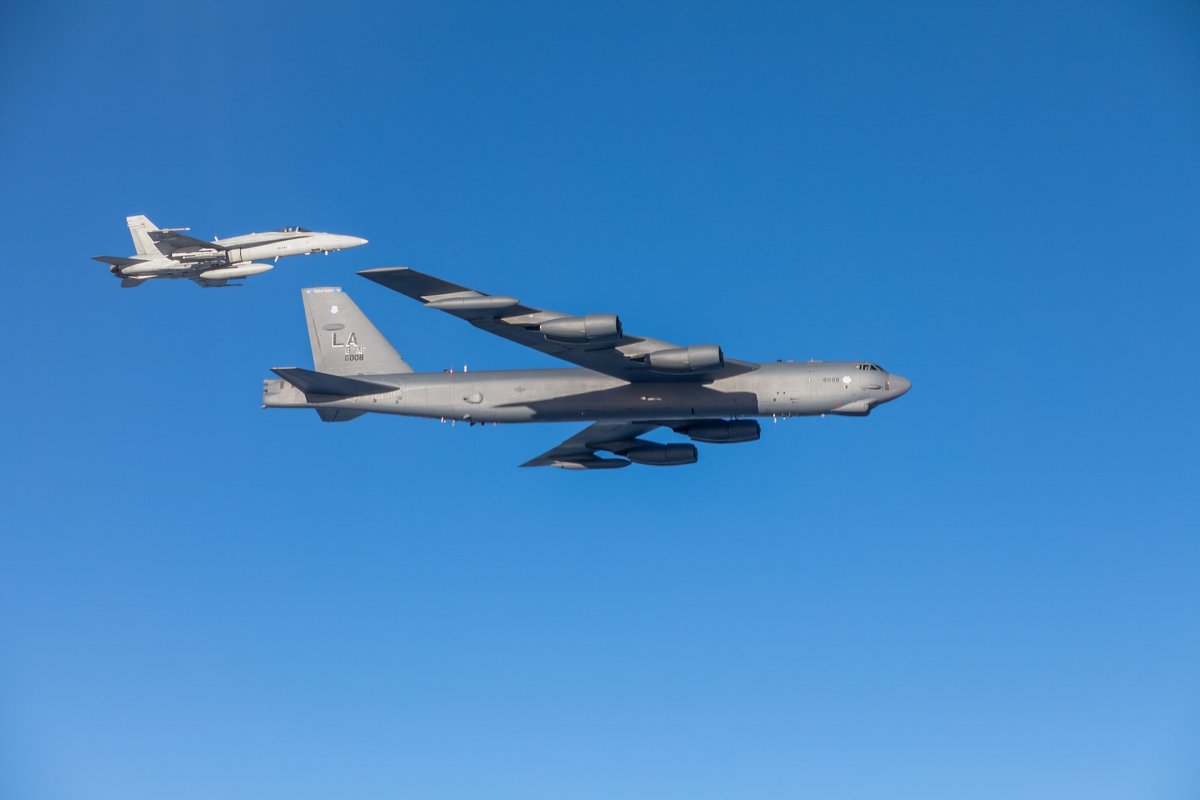 U.S. Bomber Trains in Finland