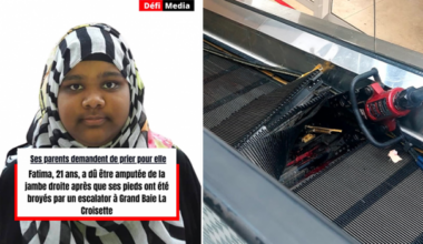 Fatima, 21 ans, a eu ses pieds broyés par un escalator dans un centre commercial à Maurice : « Le destin de notre fille a été brisé » - LINFO.re