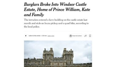 Burglars broke into Windsor Castle Estate, Home of Prince William, Kate and Family