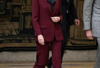 Suits with bow blouses